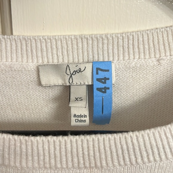Joie Cream Flamingo Crewneck Sweater size XS - Picture 3 of 11